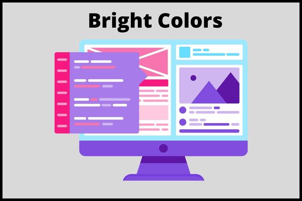 Bright colors web design trend