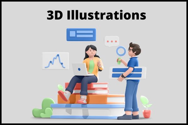 3D Illustraction web designing trend