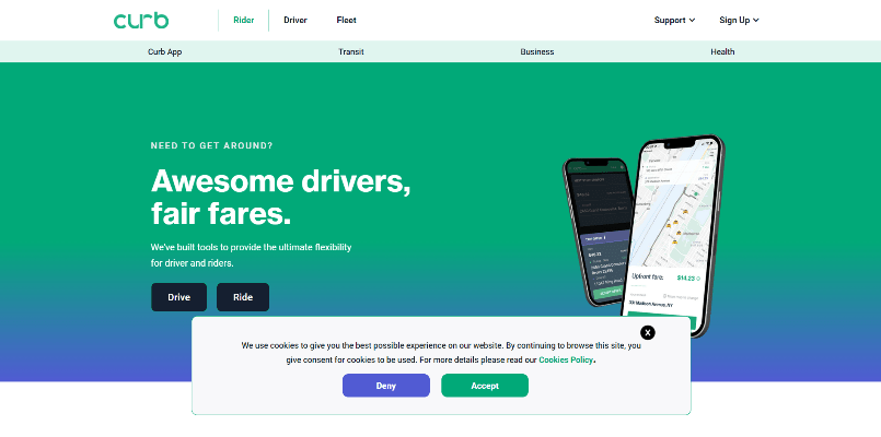 Curb taxi app