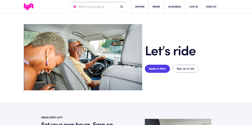 Lyft taxi app